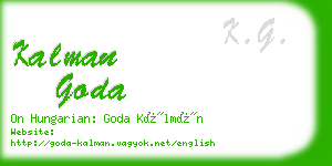 kalman goda business card